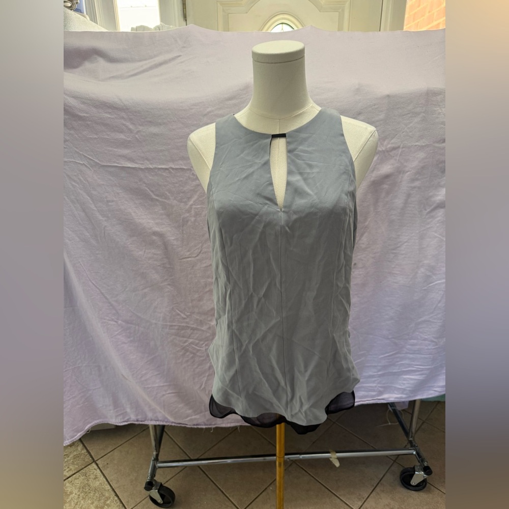 Rag & Bone Gray Keyhole Blouse